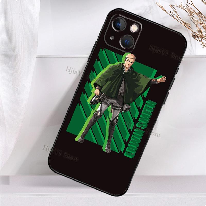 Erwin Smith Attack On Titan Soft Cover For iPhone 11 12 Pro X XS XR 7 8 Plus SE 2020 13 Pro Max Shockproof Phone Case