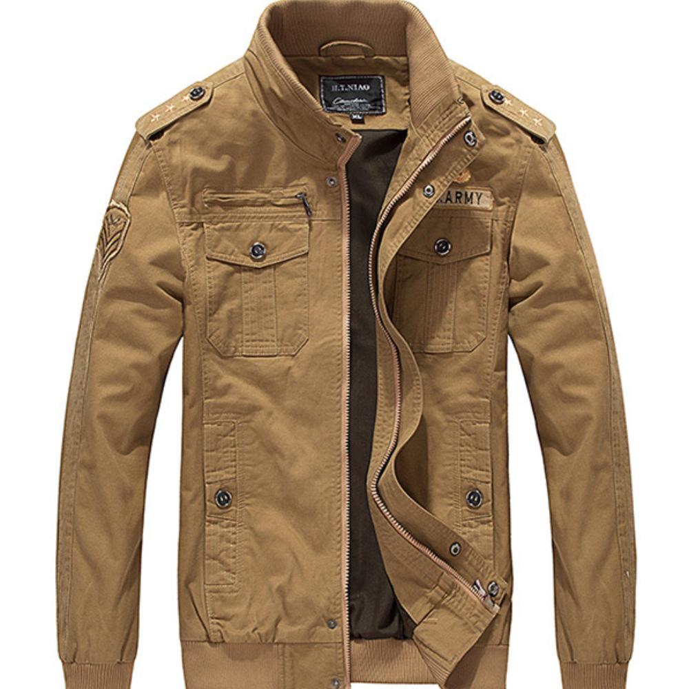 Autumn and Winter New Men's Workwear Cotton Jacket Large Size High-quality Counter Style Solid Color Cape Jacket