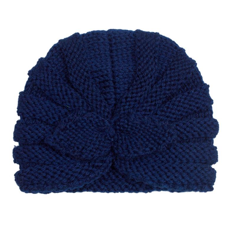 Autumn and winter new children's wool rabbit ear hat, baby solid color knitted wool hat, baby hat