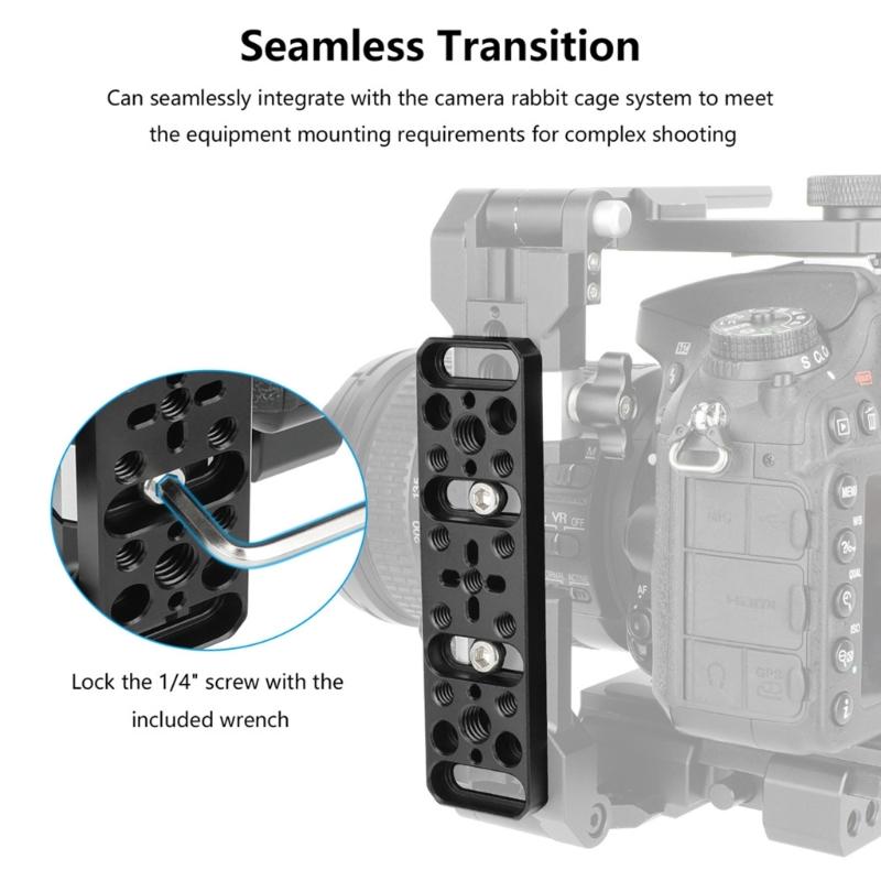 Multifunction Mounting Plate Cheese Plate With 1/4inch-20 And 3/8inch-16 Connection Board For Photographic Equipment