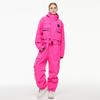 Unisex Waterproof One-Piece Ski Suit, Loose Fit, American-Style, Warm for 24-25 Snow Season