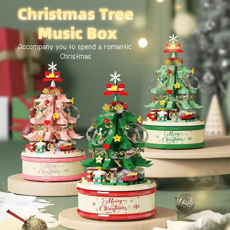 TOYLINX Christmas Decoration Series ABS Model Building Blocks Education Kids Toys Holiday Home Decor Perfect Gifts