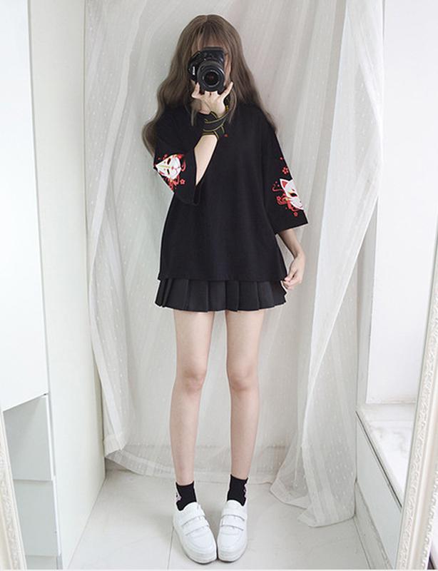 SCIONE Damenbekleidung Anime Printed Cross Ribbon Herren T-Shirt Harajuku Frühling Baumwolltop Hoodies