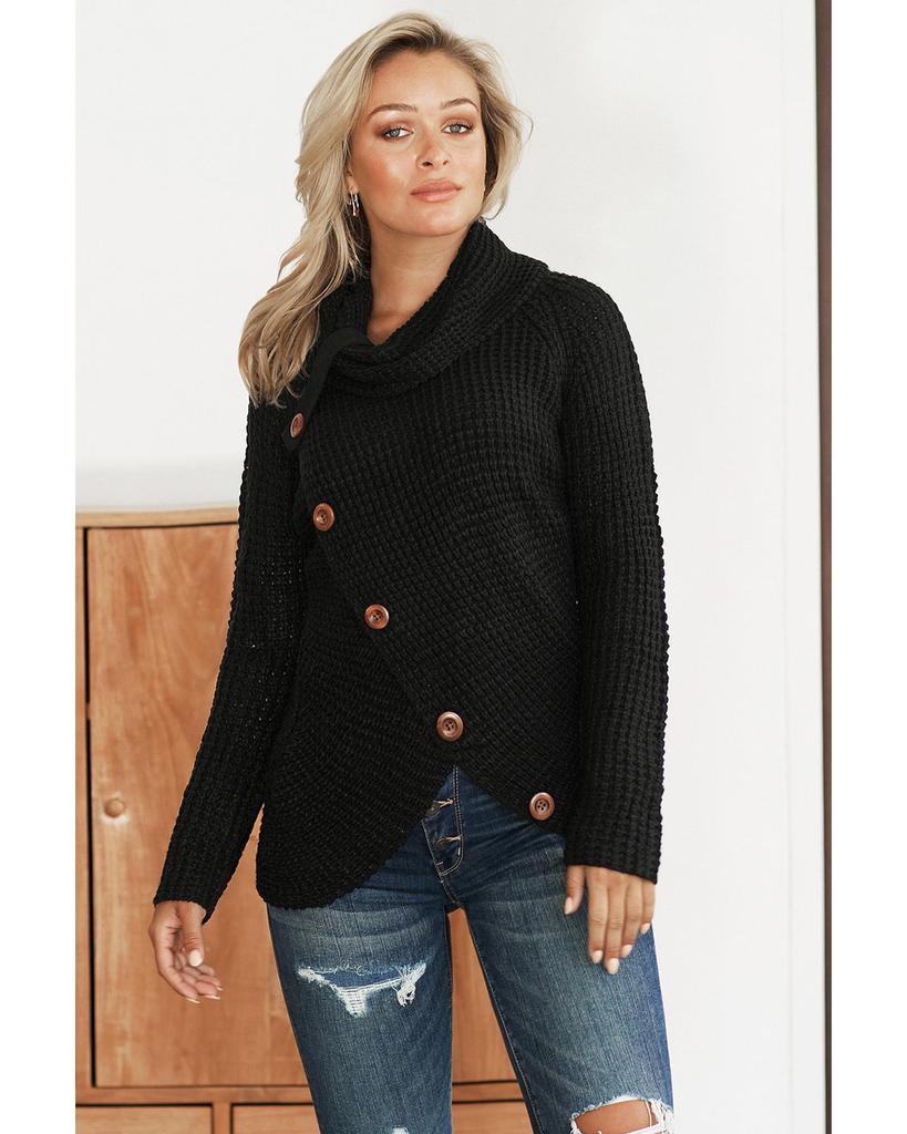 Azura Exchange Wrap Turtleneck Sweater