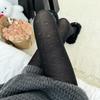 Lolita Heart Jacquard Tights Women Autumn Winter 80D Fashion Retro Pattern Hollow-out Bow Socks Leggings Pantyhose 2025