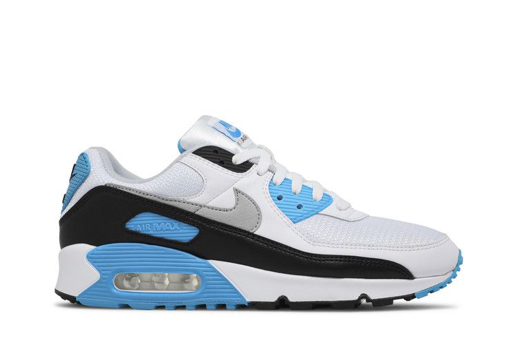 Men's Sneakers Nike Air Max 90 Laser Blue (2020) White/Black-Grey Fog-Laser Blue