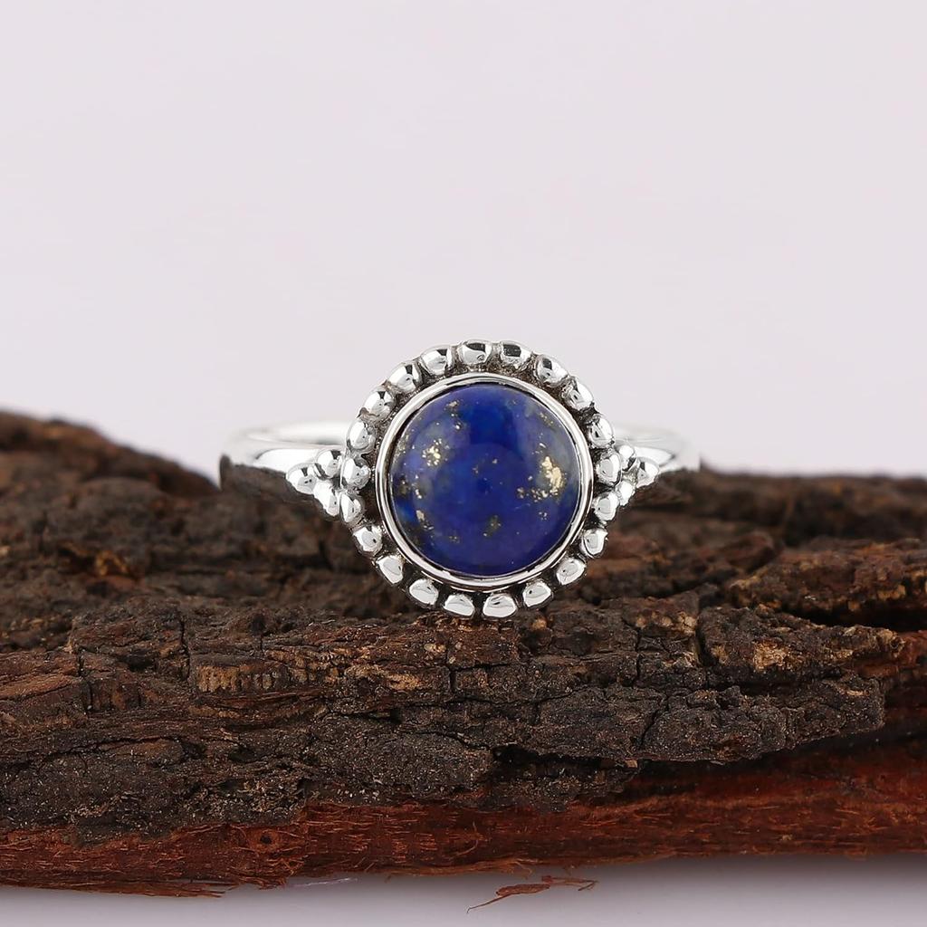 Lapis Lazuli Gemstone Ring, Solid 925 Sterling Silver Ring, Handmade Designer Ring, Bohemian Ring, Gift For Her