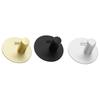 Home Use Round Self Adhesive Wall Door Hook Holder Rack Key Clothes Coat Towel Hanger Aluminum