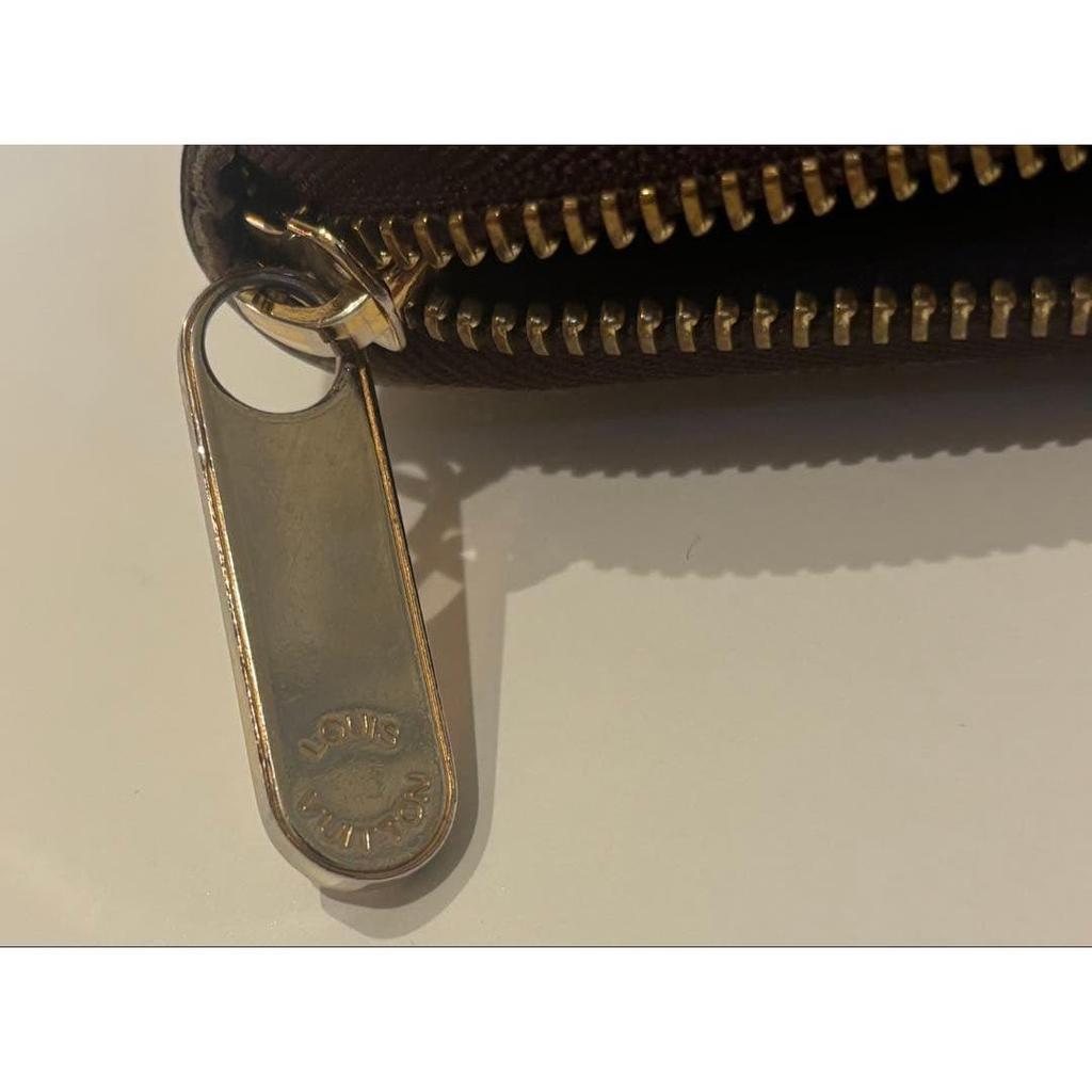 Used LOUIS VUITTON Damier Long Wallet Round Zipper
