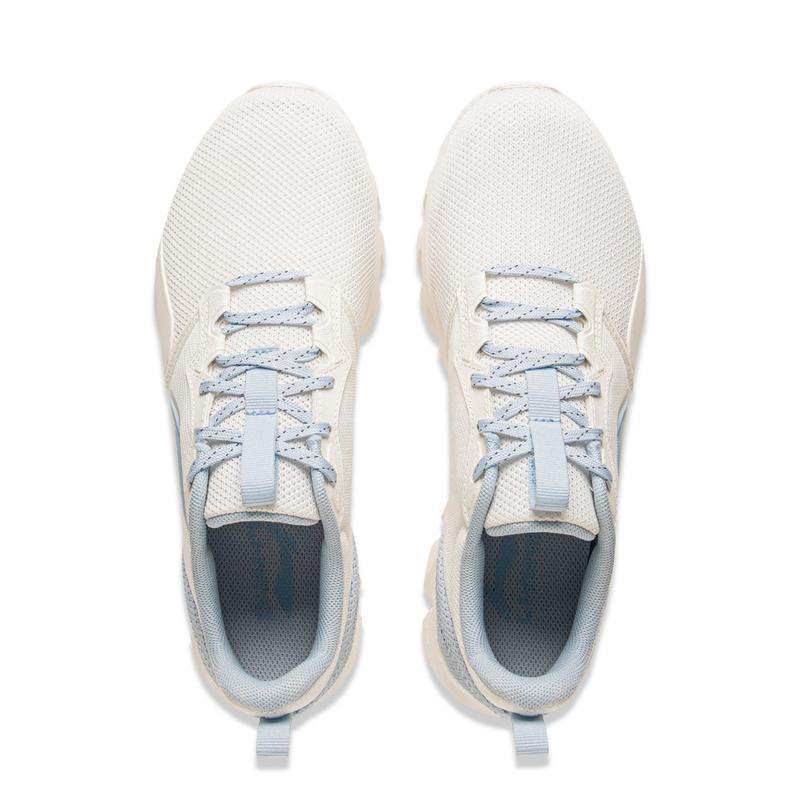 LiNing Minimalist Versatile Shock Absorbing Breathable Low Top Casual Running Shoes Women sneaker Cloud-White ARSV078-3