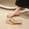 Summer new stiletto women's sandals square head pinch feet casual beach herringbone cool slippers women