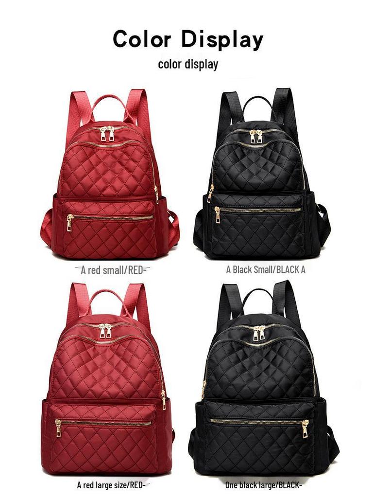 2023 Retro Rautenmuster Oxford-Stoff Rucksack - Damen Vielseitig Lässig