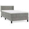 Maison Exclusive - Sommier à lattes de lit et matelas Gris clair 90x200 cm Velours