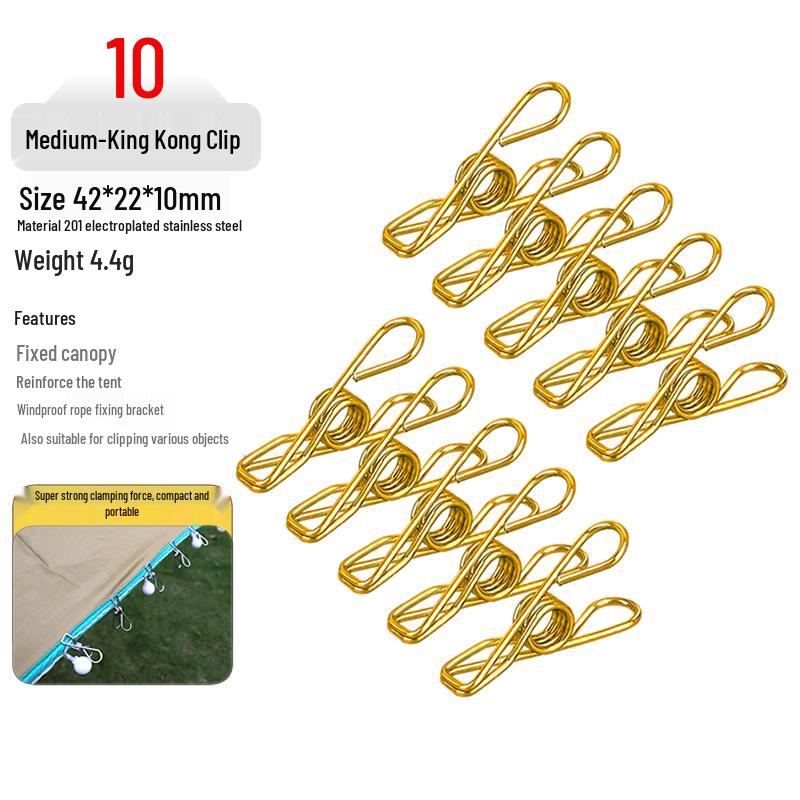 Multi-Use Tent & Awning Windproof Clips for String Lights & Camping Securement