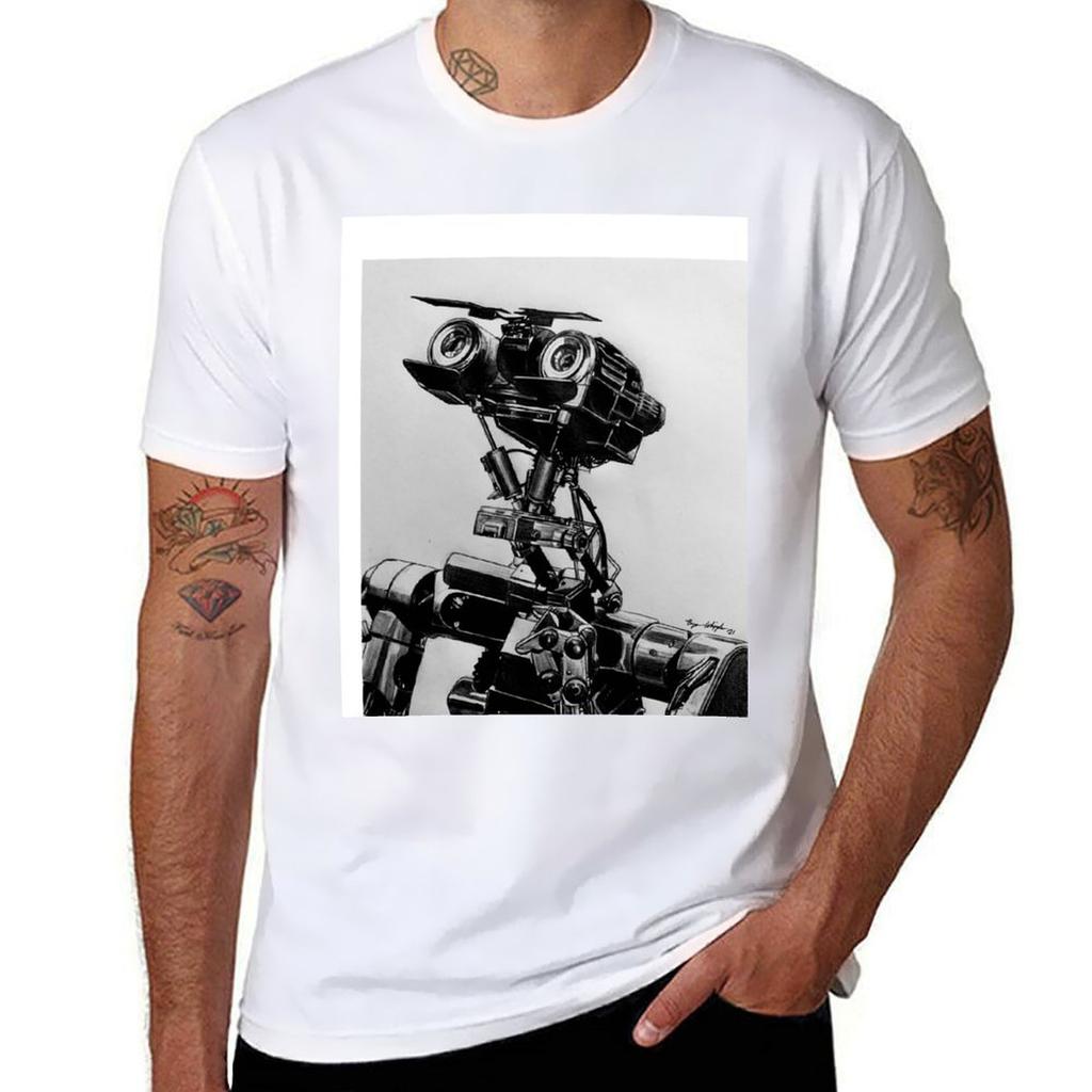 Johnny 5 Short Circuit 1988 Koszulka Bawełniana Koszulka 100% Unisex Koszulka Graficzna Koszulka Dla Unisex 100% Bawełniana Koszulka