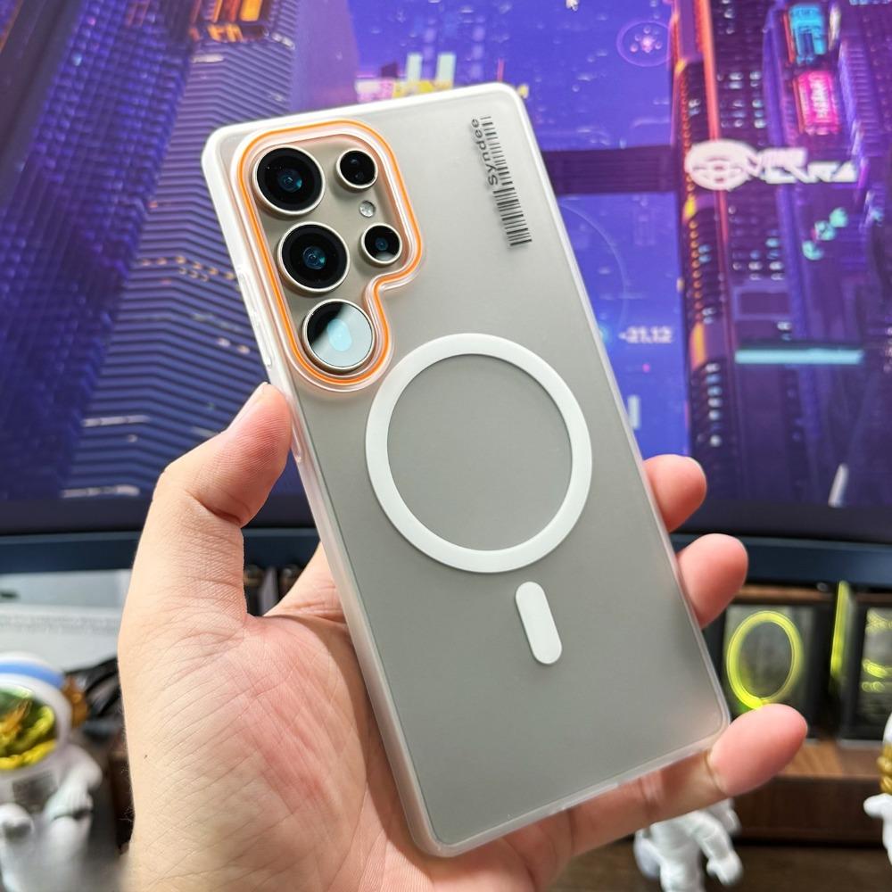 Matte Magnetic Hard PC Case for Samsung Galaxy S2 S26 Ultra S24 S23 Plus S22 Note 20 Double Color Contrast Ultra Slim Cover