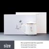 White Porcelain Office Tea Cup with Filter – Mutton Fat Design for Personal Use and Gift