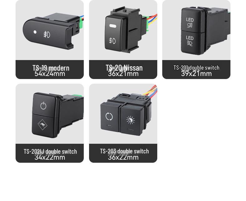 Universal Car Fog Light Switch for Toyota, Honda, Nissan, Renault, Mitsubishi, Isuzu, Hyundai - Button & Modification Compatible