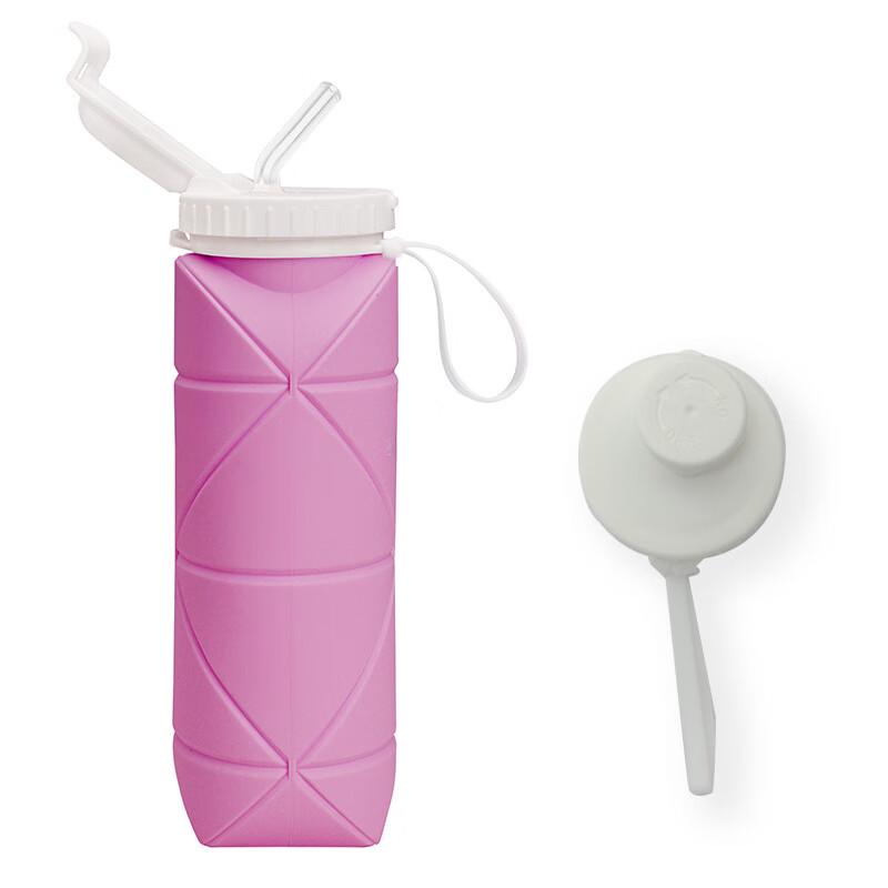 Foldable Silicone Straw Water Bottle