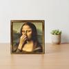 Mona Lisa Bathroom Wall Art Poster Decoration Humor Funny Toilet Poster Bathroom Wall Art Vintage Decorative Wood Framed Poster