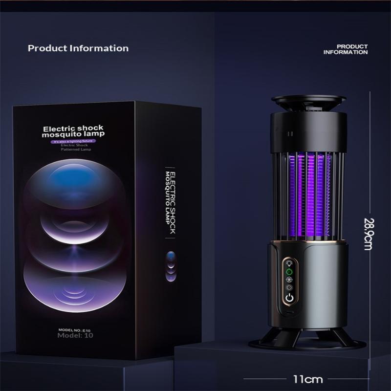2-In-1 Mosquito Killer Lamp Anti-Mosquito Lamp Electronic Mosquito Zapper Rechargeable Mosquito Repellent 3-Level Timing Mode