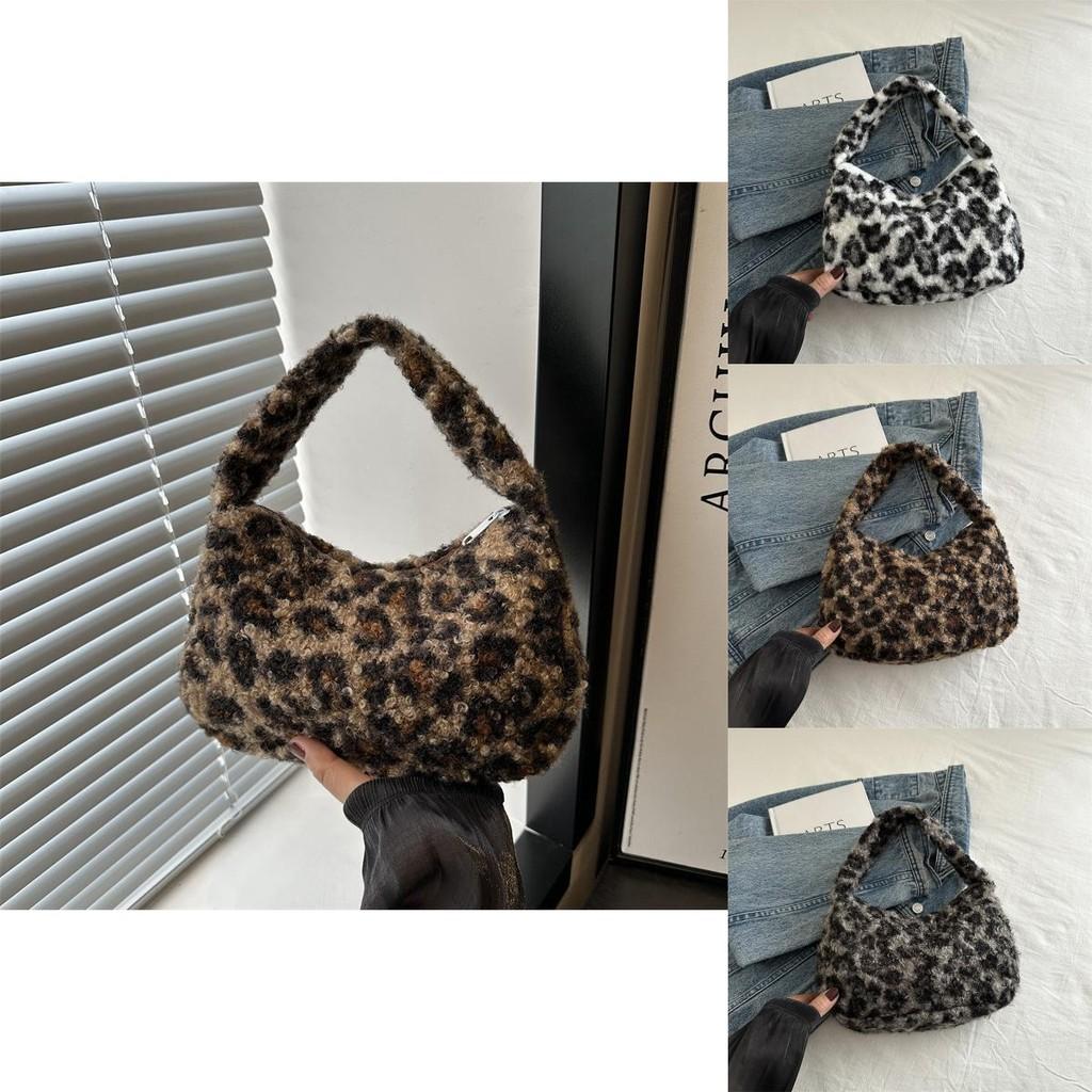 Chic Large Capacity Black White Brown Canvas Crescent Bag Perfect For Everyday Use