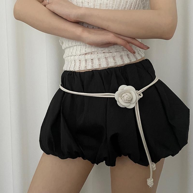 Women Shirt Waist Belt Plain Color Adjustable Flower Waist Belt Autumn Winter Woman Coat Sweater Decorative Rope