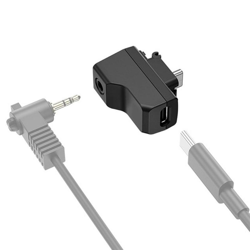 Professional Microphone Sound Adapter for X4 External Microphone Type C 3.5mm Port Mic Charging Recording Adapter