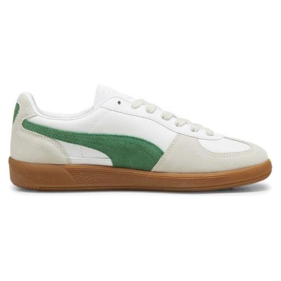 Puma Palermo Leather White Archive Green Gum Unisex Sneakers 396464-07