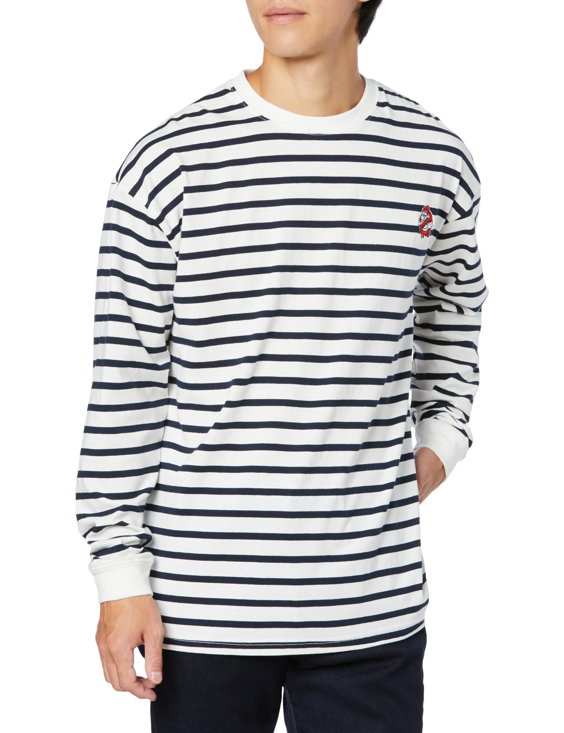 

[IMPROVES] [SIDEWAYSTANCE] Border One-Point Embroidered Long Sleeve T-Shirt