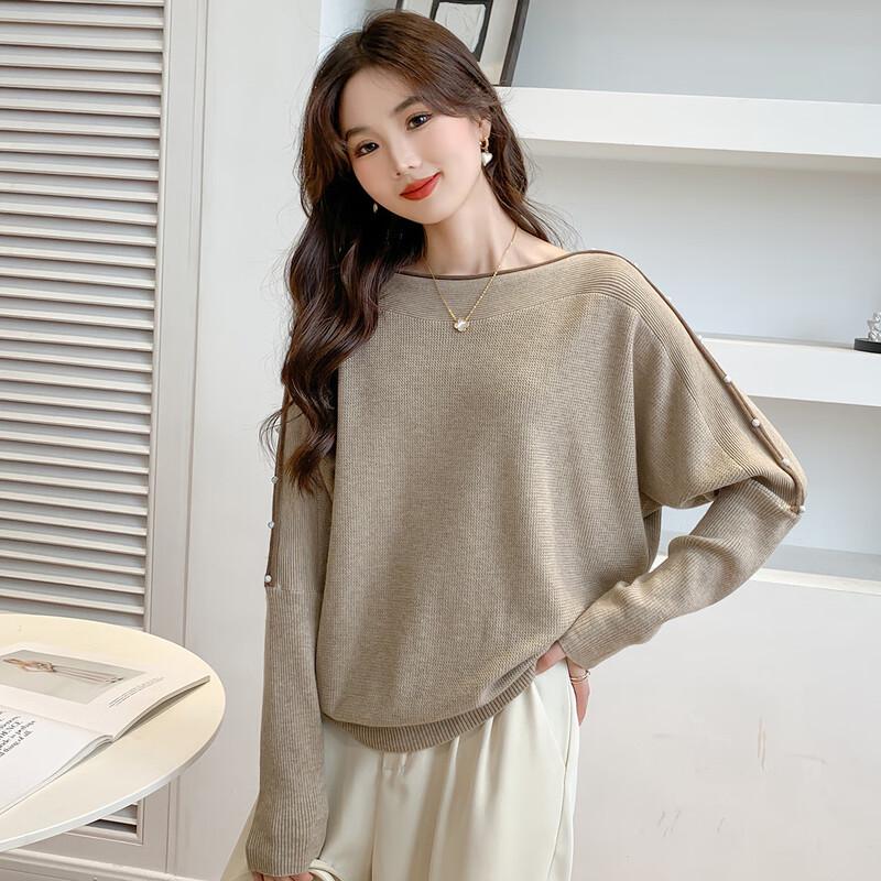 

Mocana Elegant Beaded Long-Sleeve Knit Top MKNJD2543 One Size