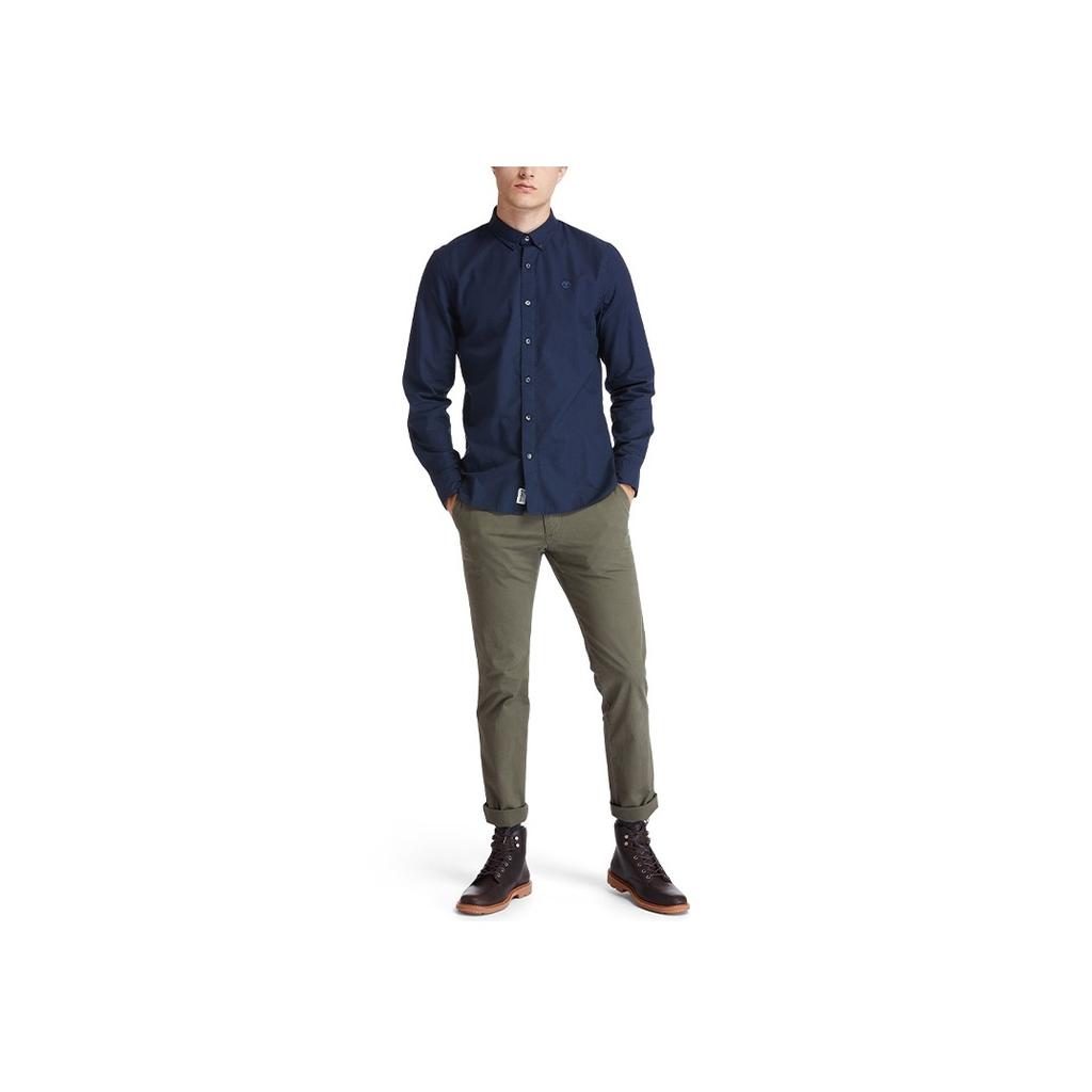 Timberland Solid Color Slim Fit Polo Shirt Men Shirts Deep-Sapphire-Blue A2BAQZ16