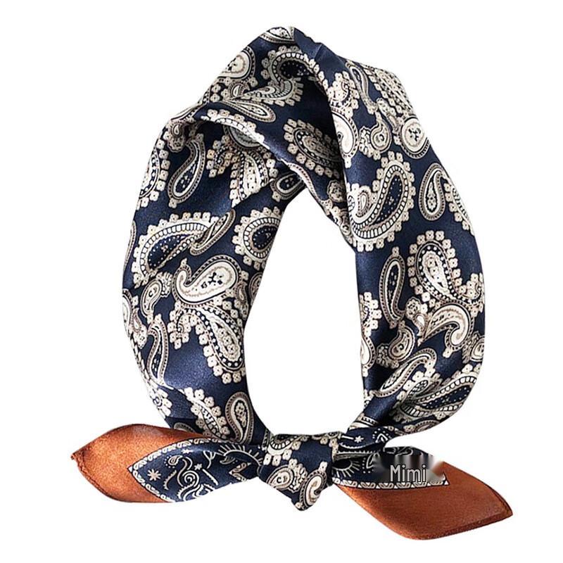 GLO-STORY Элегантный квадратный шарф из шелка-туссахи 53 см