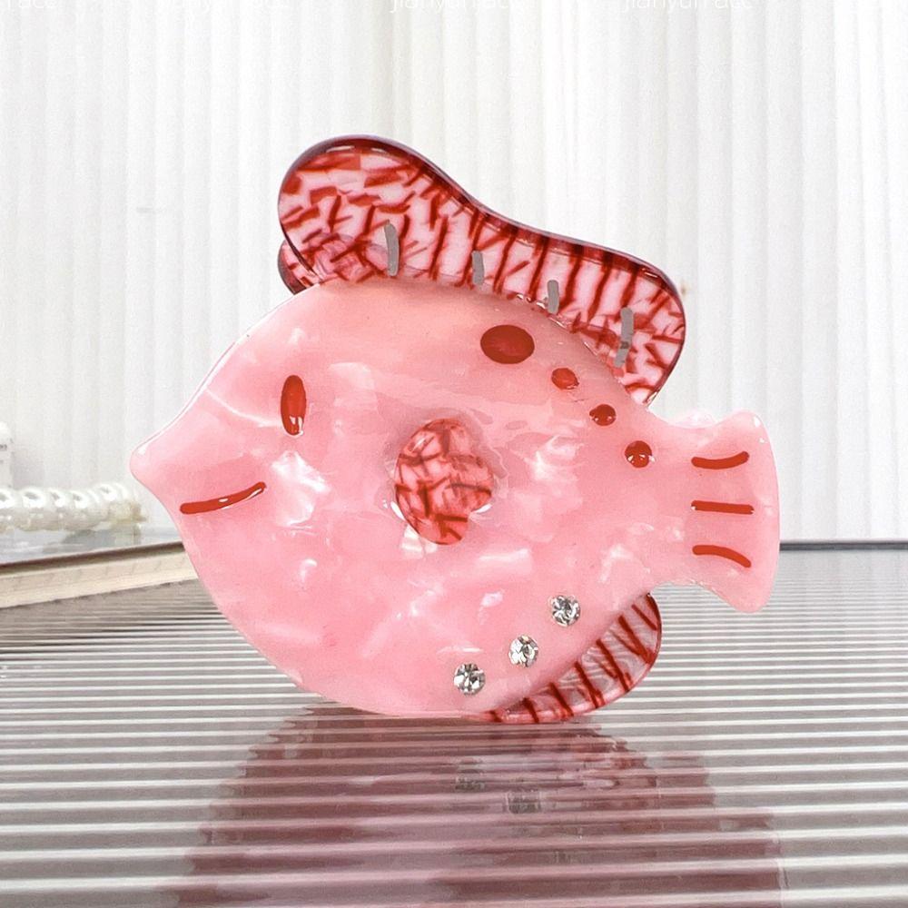 Acetic Acid Ocean Animal Hair Clip Korean Style Grab Clip Creative Small Shark Clip  Female