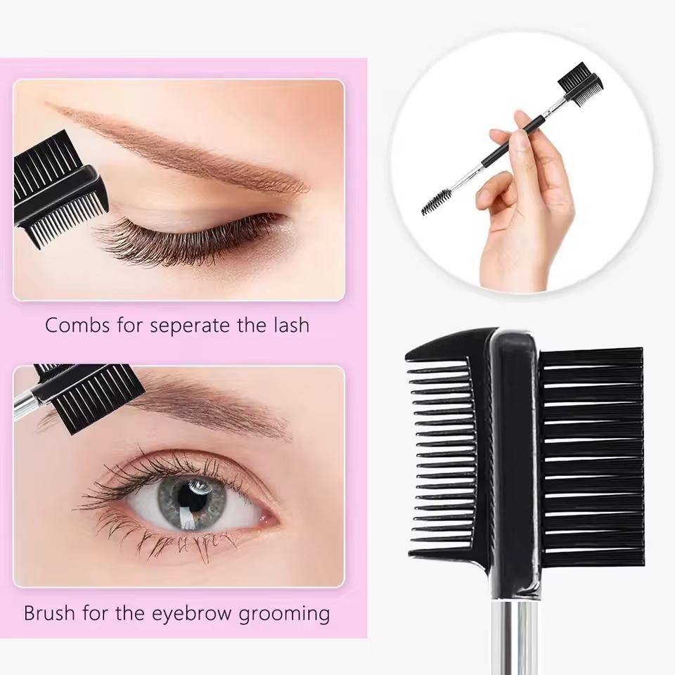 5pcs Eyelash Curler Set Lash Mascara Brush with Eyelash Extension Tweezers Clips Replacement Pads Cosmetics Makeup Tools