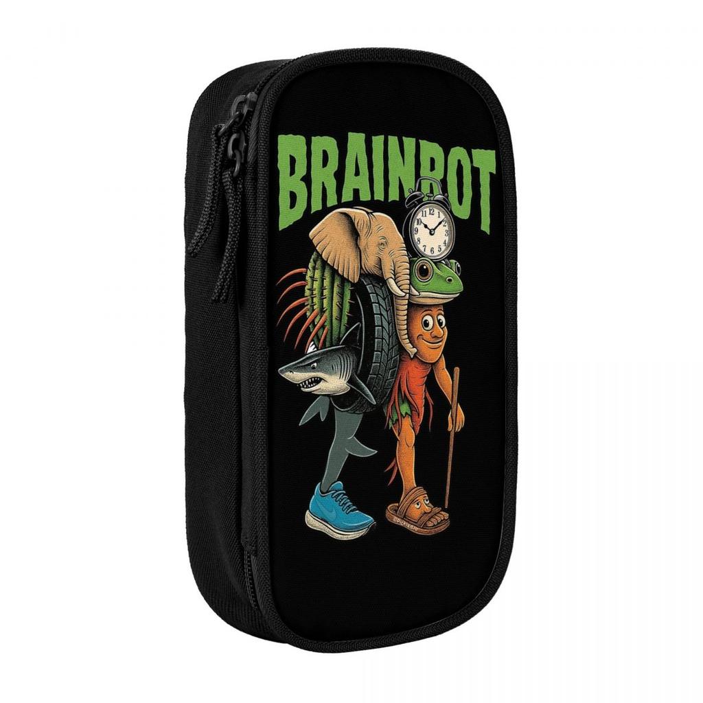 Italian Brainrot Pencil Case Pen Box Bags Student Big Capacity Students School Zipper Pencil Box