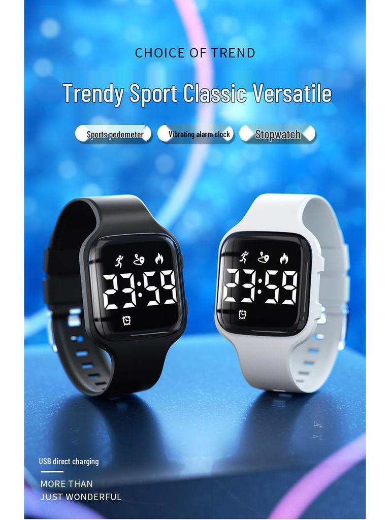 Waterproof Sport Smartwatch for Junior High Boys with Silent Alarm & Multifunctions