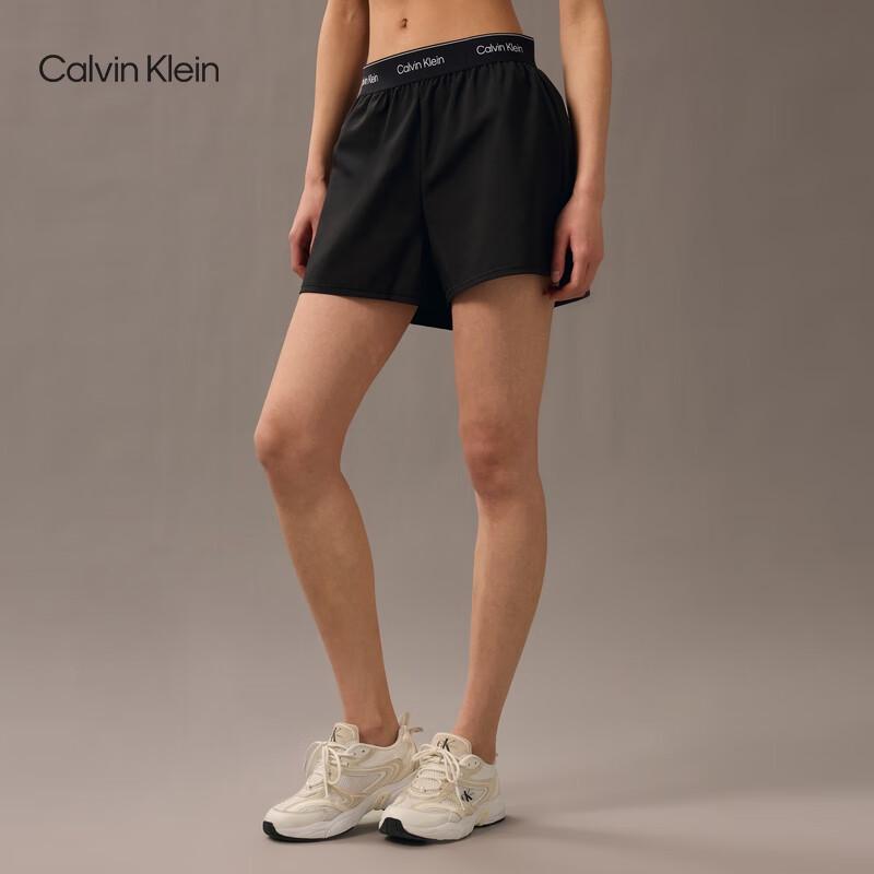 Calvin Klein Women s High-Waisted Moisture-Wicking Sport Shorts XS