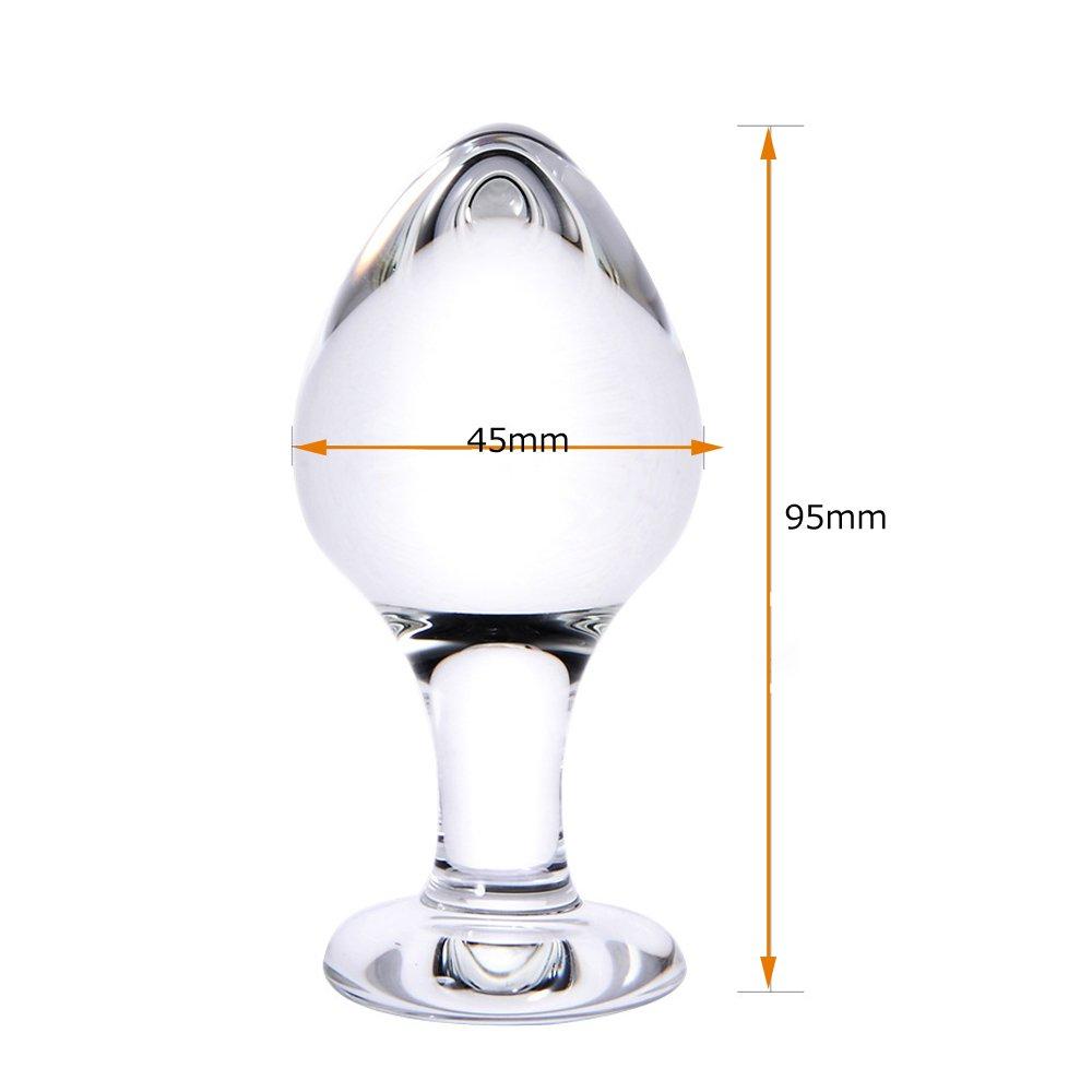 Anal Plug Glass Dildo Anal Beads Glitter Anal Pearl Anal Plug for Men Women Adult Goods 95CM45CM