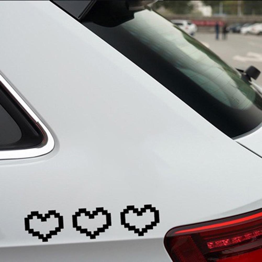 Pixel-Heart Bumper Sticker Heart Shape Window Vinyl Decal Water Bottle Car Window Mirror Laptops Heart Stickers
