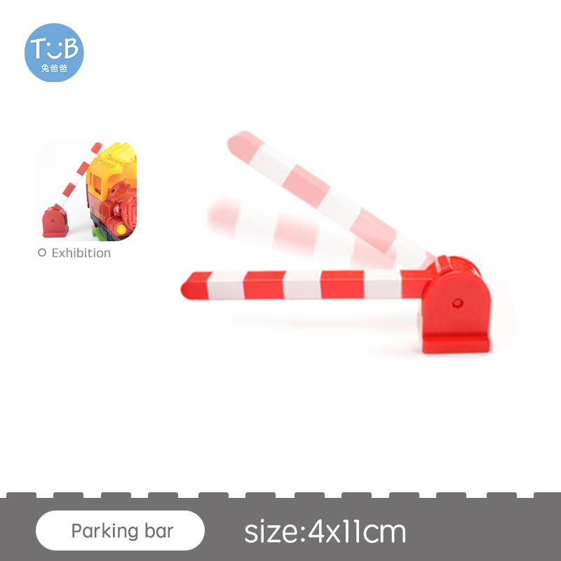 Big Size Block Bricks Train Tracks  Traffic Stop Lights Straight Duploes Black Accessories Diy Hot Toys For Children Baby Gift