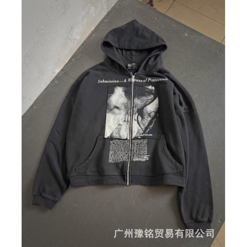 Unisex Oversized Cotton Graphic Print Hoodie Streetwear Loose Fit Casual Sweatshirt