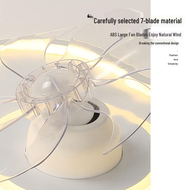 Modern Minimalist Rechargeable Ceiling Fan with LED Light