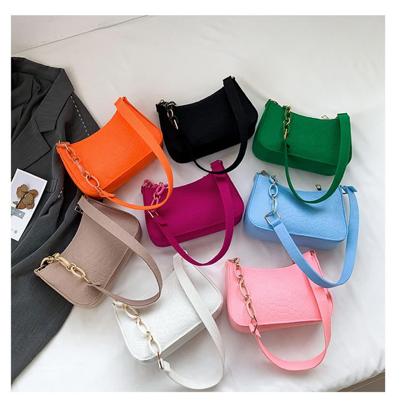 

FASHION Portable Handbag Contrasting Color Underarm Bag Stylish Underarm Bags Casual And Fashionable Large Capacity women Bags wholesale