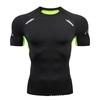 Camiseta Esportiva de Compressão Branca e Vermelha de Secagem Rápida para Corrida, Basquete e Futebol
