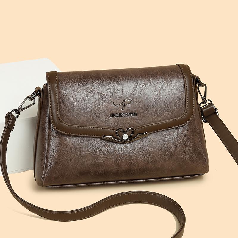 Top Quality Soft Pu Leather Female Elegant Shoulder Crossbody Bag Designer Ladies Women Casual Purses and Handbags Genuine Brand