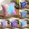 Cyberpunk Glitch Style Pillow Case Linen Pillow Case Sofa Home Decor Cushion Cover Cushion Cove
