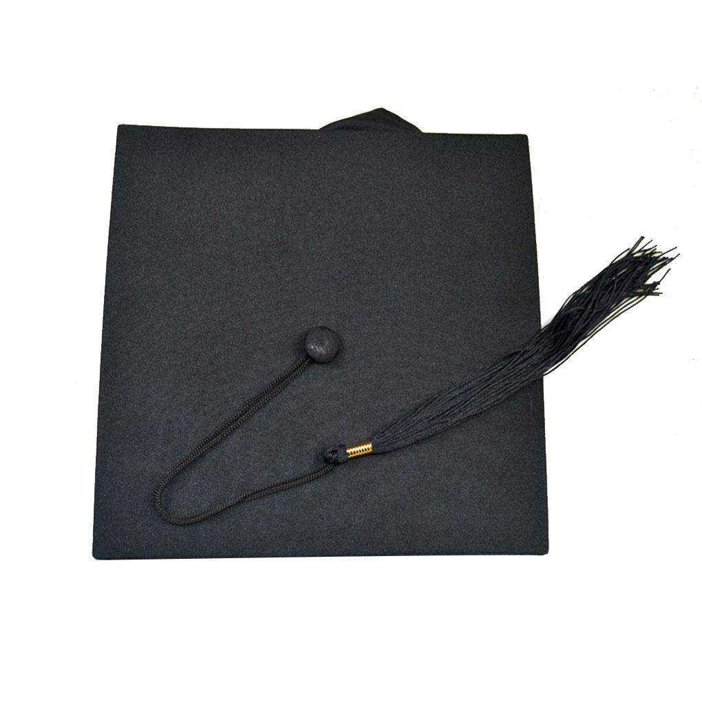 School Graduation Party Tassels Cap Mortarboard University Bachelors Master Doctor Academic Hat NEW Black Mortar Board