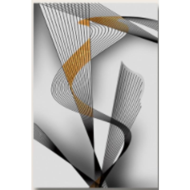 Modernes Abstraktes Linien Geometrisches Streamer Leinwandgemälde Wandkunst Drucke Poster für Wohnzimmer Dekor Kein Rahmen