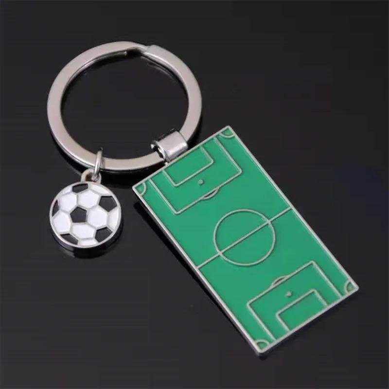 Creative Classic Football Field Keychain Men Sports Leisure Car Key Ring Key Pendant Football Key Chain Bag Pendant Accessories